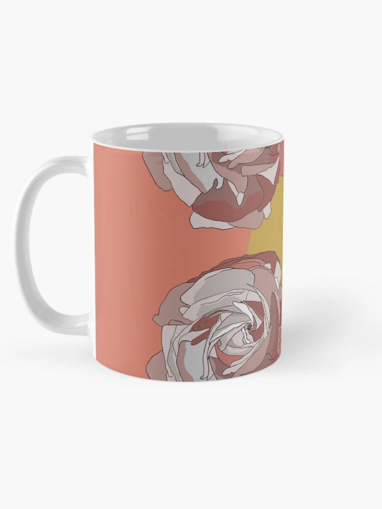 Thumbnail 5 of 6, Coffee Mug, Retro Roses designed and sold by Aab-Rangi.