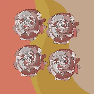 Artwork thumbnail, Retro Roses by Aab-Rangi