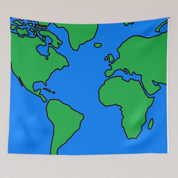 Item preview, Simplified Map of Earth designed and sold by Maxara.