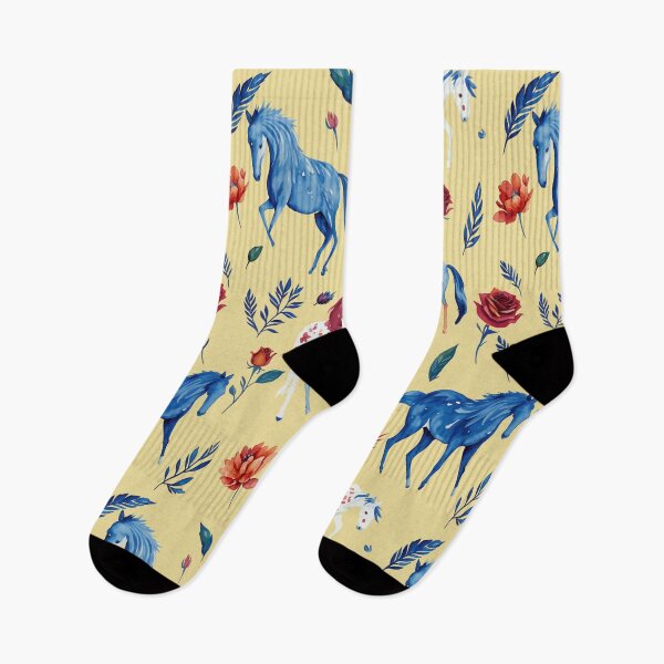 Aperçu de l'œuvre Modèle sans couture jaune beige : chevaux et roses pour les événements du Kentucky Derby créée et vendue par Bb-gl.