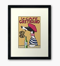Le Café Greyhound Framed Print
