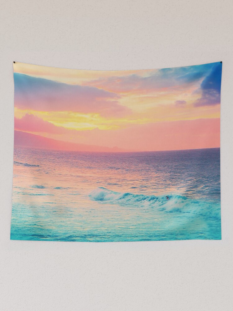 Thumbnail 2 of 3, Tapestry, Hookipa Surf Sunset designed and sold by alohaportraits.