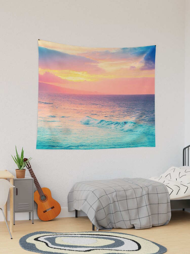 Thumbnail 1 of 3, Tapestry, Hookipa Surf Sunset designed and sold by alohaportraits.