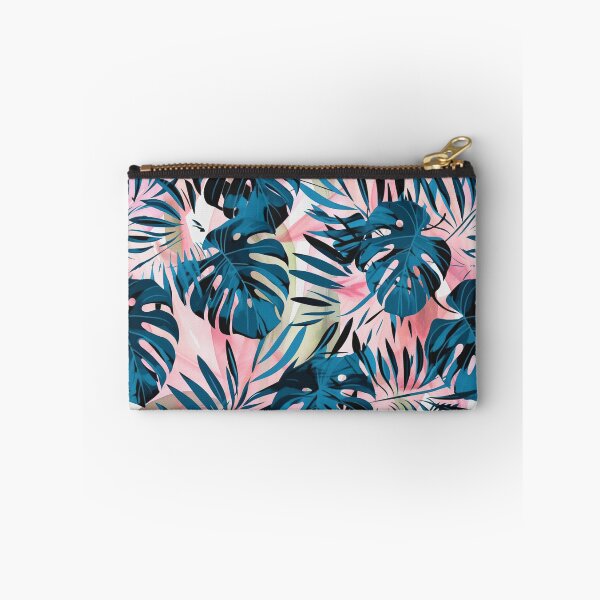 Item preview, Tropical Leaves in Dark Blue, Coral and Pale Green designed and sold by Monochrome-Dog.