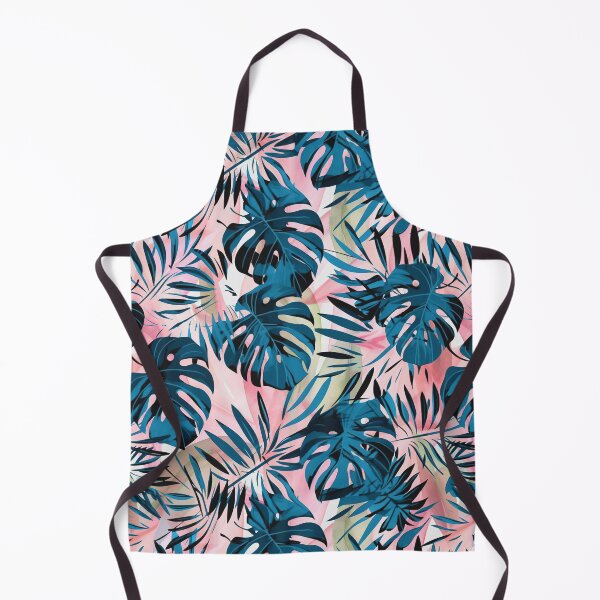Item preview, Tropical Leaves in Dark Blue, Coral and Pale Green designed and sold by Monochrome-Dog.