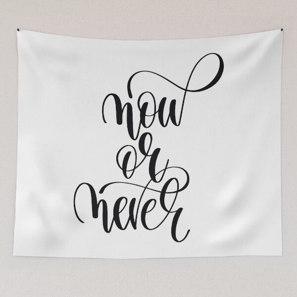 Item preview, Now or Never / Startup Inspirational Quote designed and sold by ProjectX23.