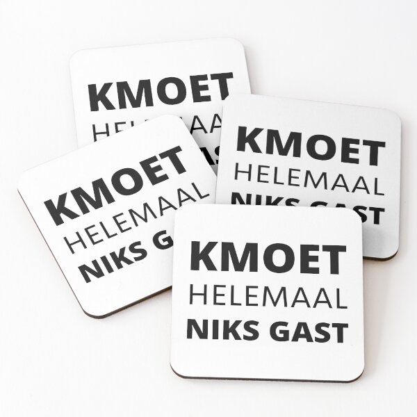 Item preview, KMOET HELEMAAL NIKS GAST - BLACK TEXT designed and sold by FlyingTreg.