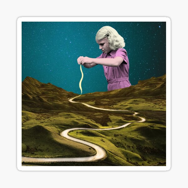 The long and winding road Sticker
