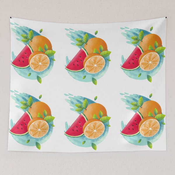 Item preview, A beautiful artwork of fruits including orange and watermelon designed and sold by drsaver.