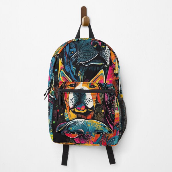 Item preview, mix of many dogs of different breeds, psychedelic style designed and sold by ruvida.