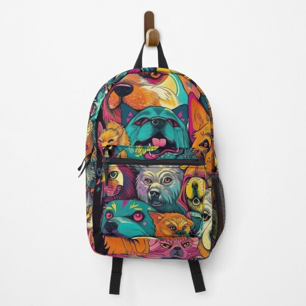 Item preview, mix of many dogs of different breeds, psychedelic style designed and sold by ruvida.