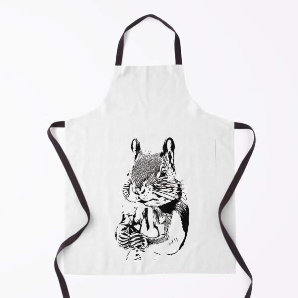 Item preview, vector style black and white drawing of a cute squirrel with folded paws designed and sold by Rostislav Bouda.