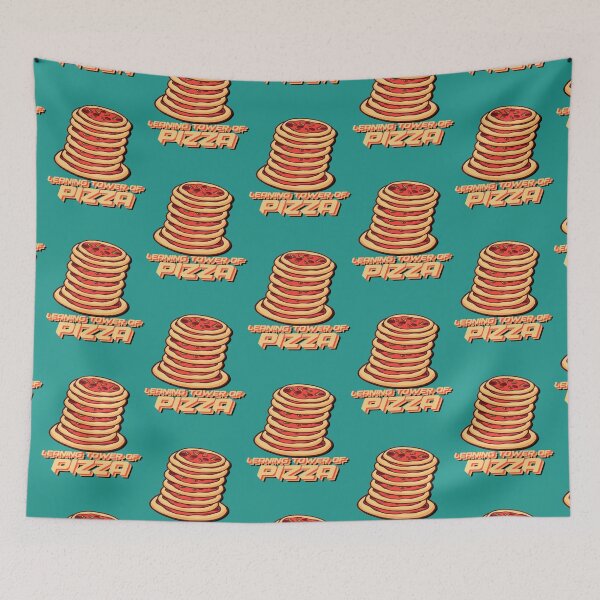 Item preview, Funny leaning tower of pizza design designed and sold by CoxGerald.