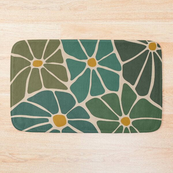 Item preview, Retro Funky Flower Print, Funky Vintage Wavy Floral Art 5 designed and sold by enricadenicola.