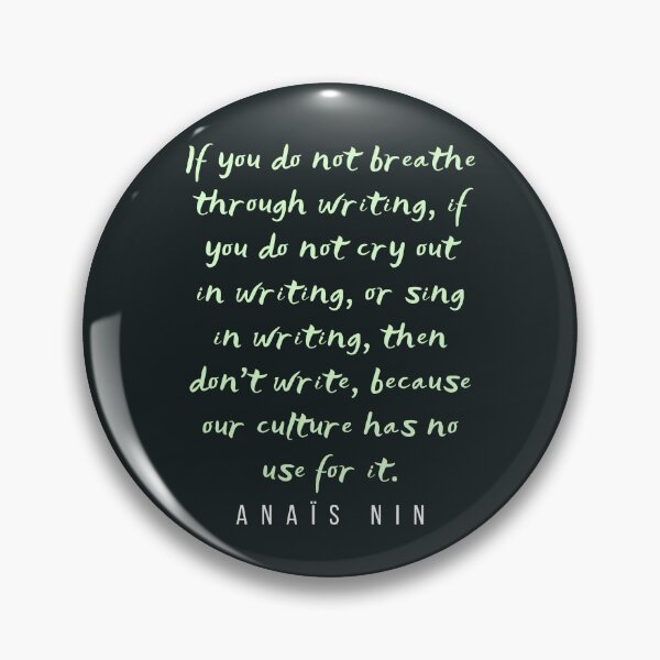 Item preview, Anaïs Nin quote: If you do not breathe through writing.... designed and sold by artbleed.