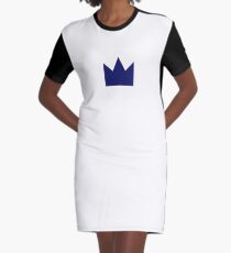 Navy Crown Graphic T-Shirt Dress