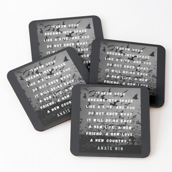 Item preview, Anaïs Nin quote: Throw your dreams into space like a kite,  designed and sold by artbleed.