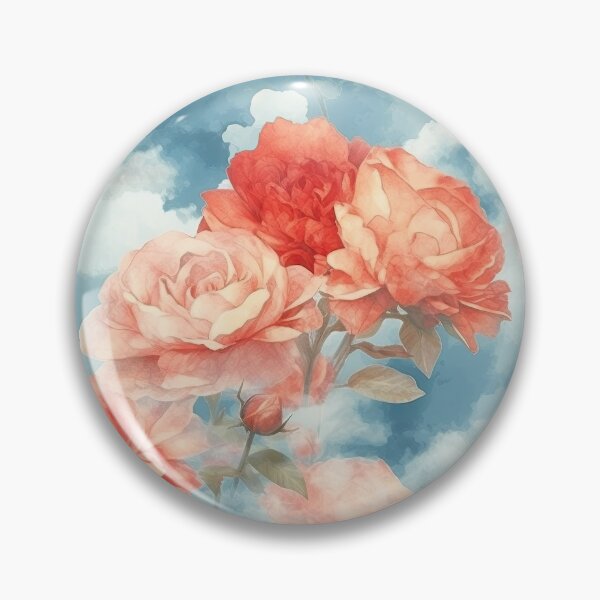Item preview, Classic - Angelic Pink and Red Roses in soft clouds - art designed and sold by FutureImaging.