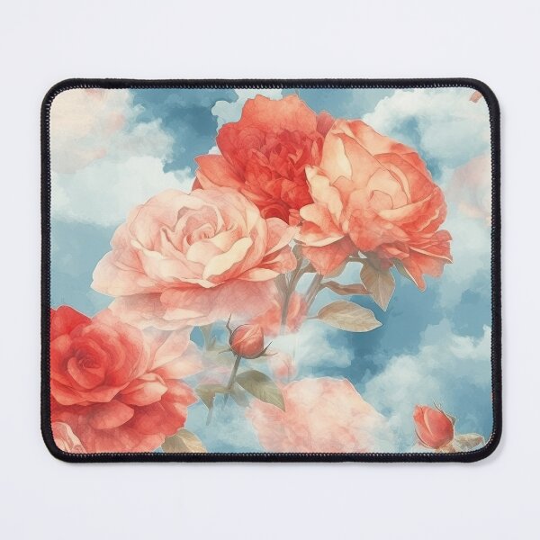 Item preview, Classic - Angelic Pink and Red Roses in soft clouds - art designed and sold by FutureImaging.