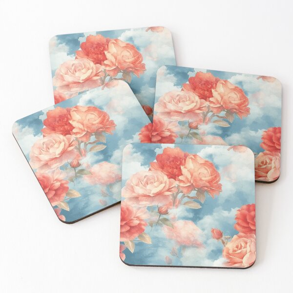 Item preview, Classic - Angelic Pink and Red Roses in soft clouds - art designed and sold by FutureImaging.