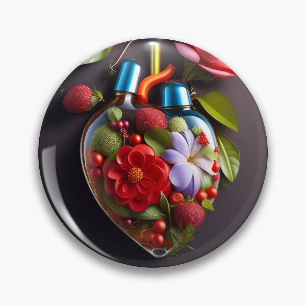 Item preview, human heart anatomy covered with flowers designed and sold by Sarcastic Quotes.