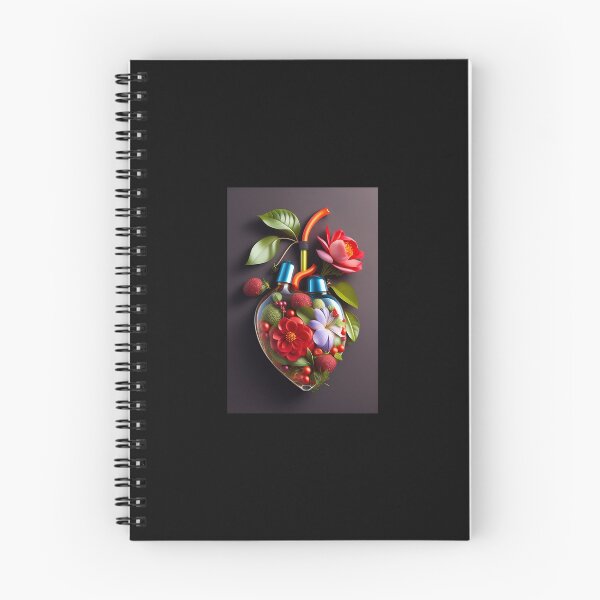 Item preview, human heart anatomy covered with flowers designed and sold by Sarcastic Quotes.