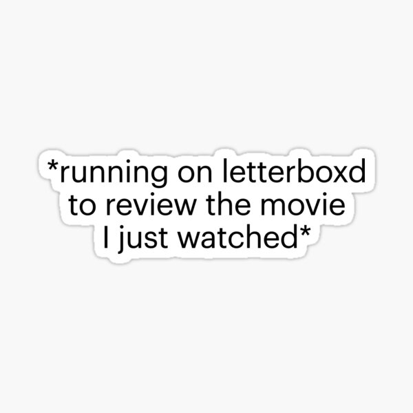Item preview, running on letterboxd to review the movie I just watched designed and sold by lucreziatrebbi.
