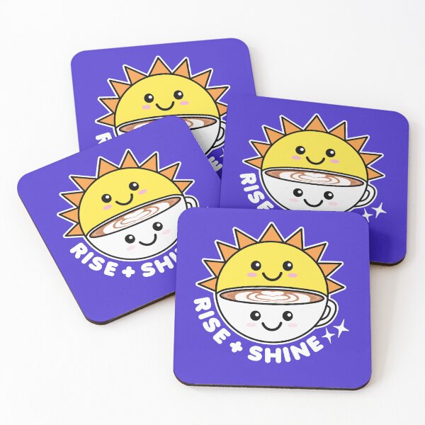 Item preview, Rise and Shine Kawaii Sunrise Plus Coffee designed and sold by DetourShirts.