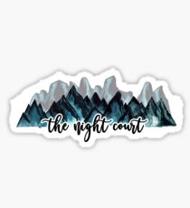 The Night Court Watercolor Mountains Sticker