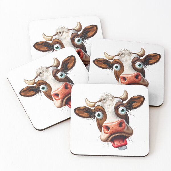 Item preview, Surprised Cow: A Humorous and Whimsical Design designed and sold by ThriveShop.