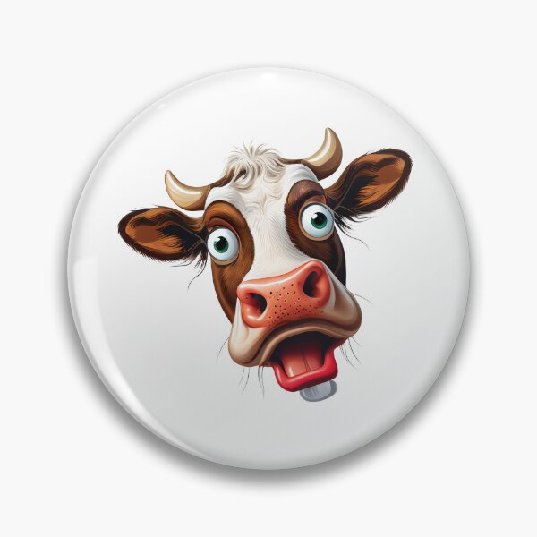 Item preview, Surprised Cow: A Humorous and Whimsical Design designed and sold by ThriveShop.