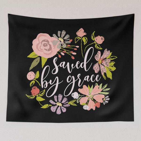 Item preview, Saved By Grace - Ephesians 2:8 Light Pink designed and sold by amazingjoy.