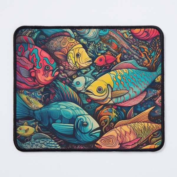 Item preview, psychedelic fishes designed and sold by ruvida.