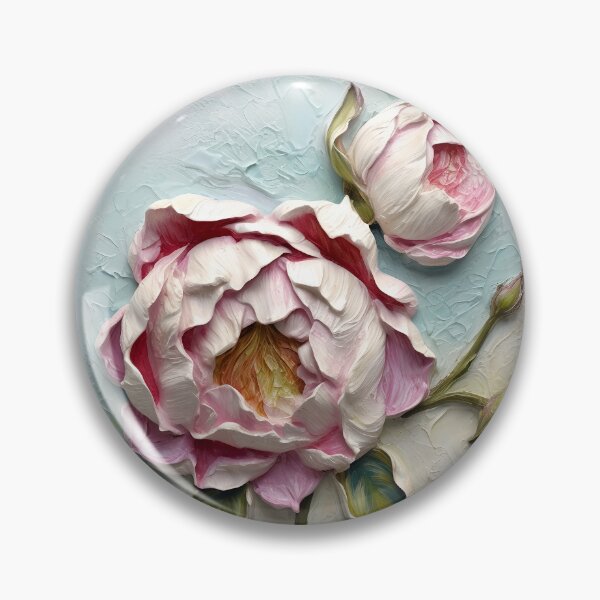 Item preview, 3D Pastel flowers - textured painting 1 designed and sold by Art by Lilia.