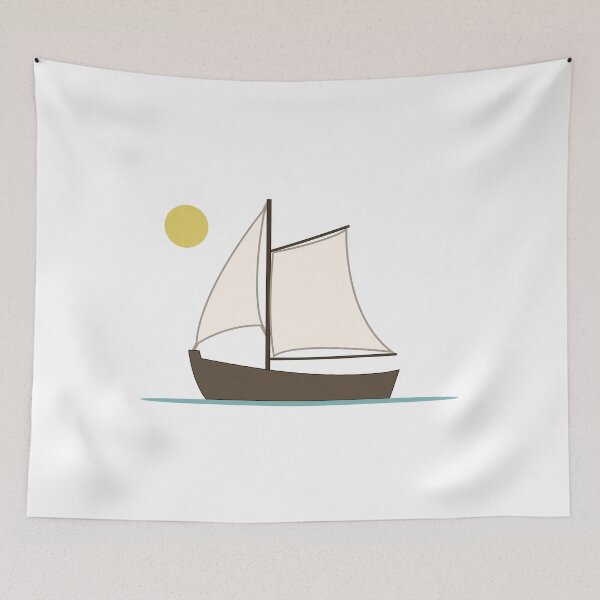 Item preview, Stylized Sailboat Illustration designed and sold by NataliePaskell.
