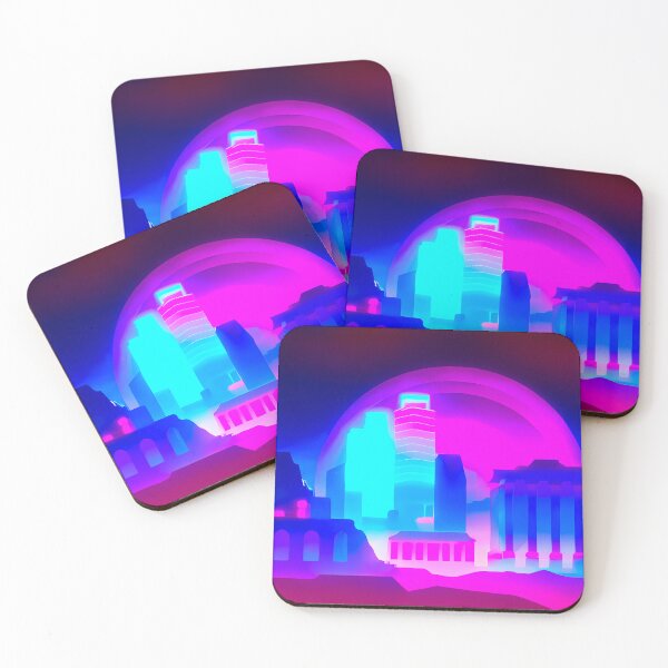 Item preview, neon colourfull dreamy  city designed and sold by SJG-digital.