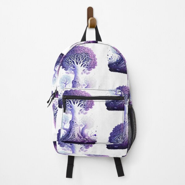 Item preview, tree of life with blue and purple mushrooms designed and sold by Transelasticart.