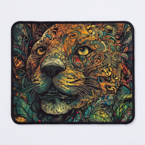 Item preview, psychedelic puma and other strange animals of the jungle designed and sold by ruvida.
