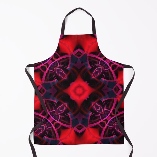 Item preview, red and pink geometrics on black designed and sold by effervescence.