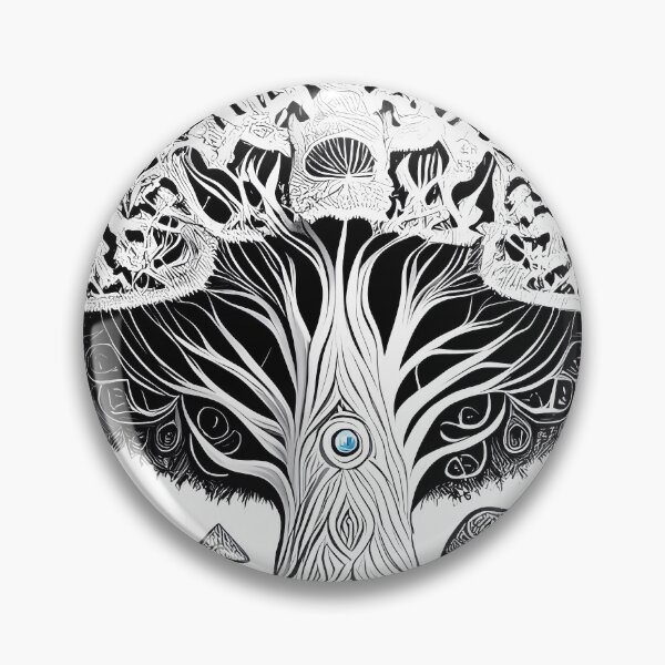 Item preview, Tree of life in macrame, with glass eye and magic mushrooms designed and sold by Transelasticart.
