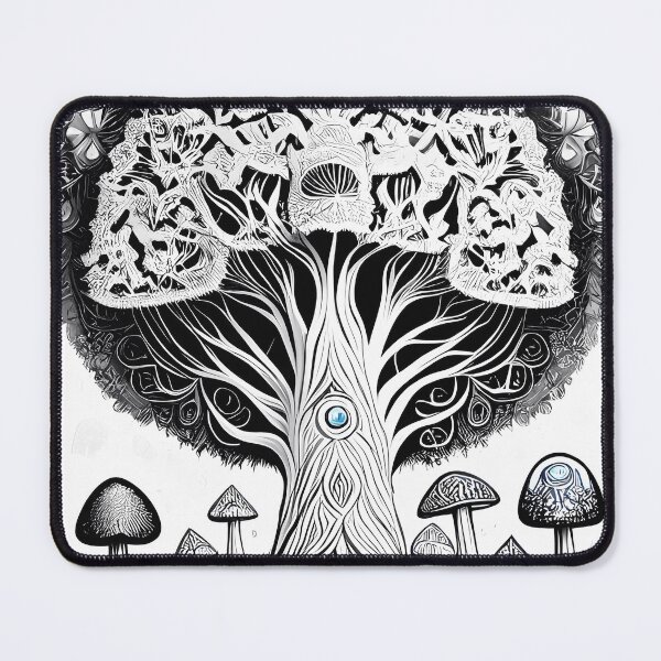 Item preview, Tree of life in macrame, with glass eye and magic mushrooms designed and sold by Transelasticart.