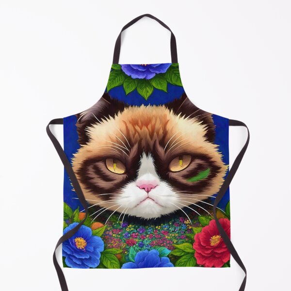 Item preview, Trippy DMT Extremely Grumpy Cat with Flowers - Colorful designed and sold by Aaron2610.