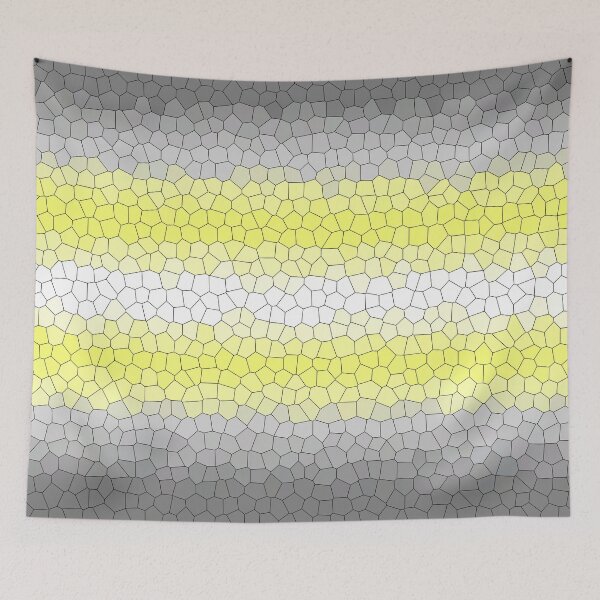 Item preview, Stained Glass Demigender Pride Flag designed and sold by Sum-Thangs.