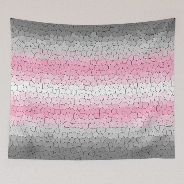 Item preview, Stained Glass Demigirl Pride Flag designed and sold by Sum-Thangs.