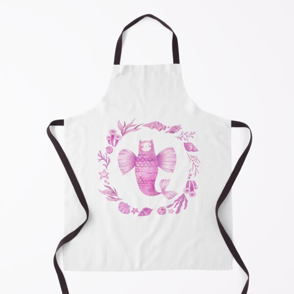 Item preview, Pink Cat Mermaid with seashells circle designed and sold by balanyonok.