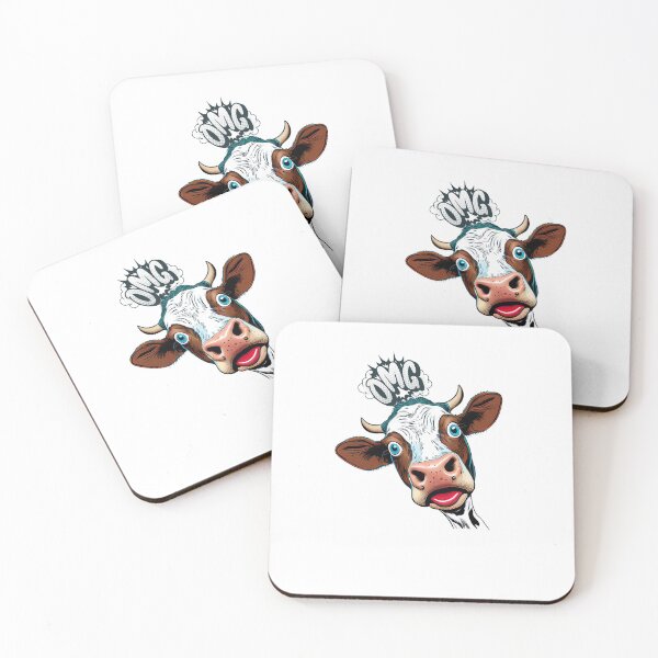 Item preview, Funny Surprised Cow: A Humorous and Whimsical Design designed and sold by ThriveShop.