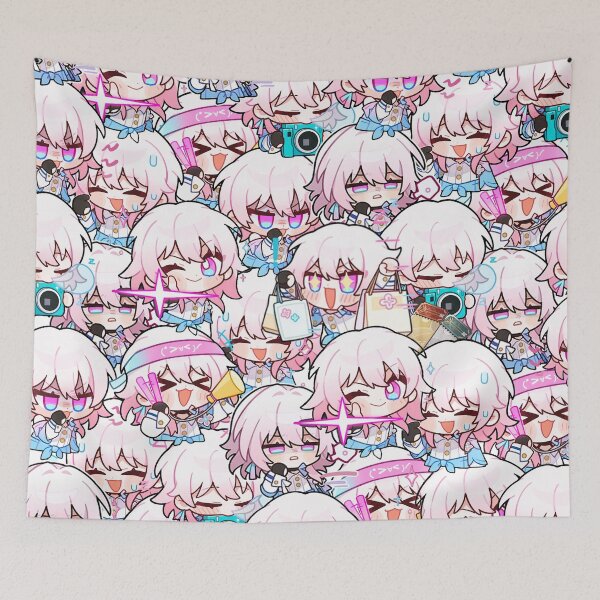 Item preview, March 7th Honkai Stair Rail chibi pattern designed and sold by cheapfan.