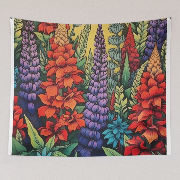 Item preview, Lupines Pattern 1 designed and sold by BloomBoutiqueTs.