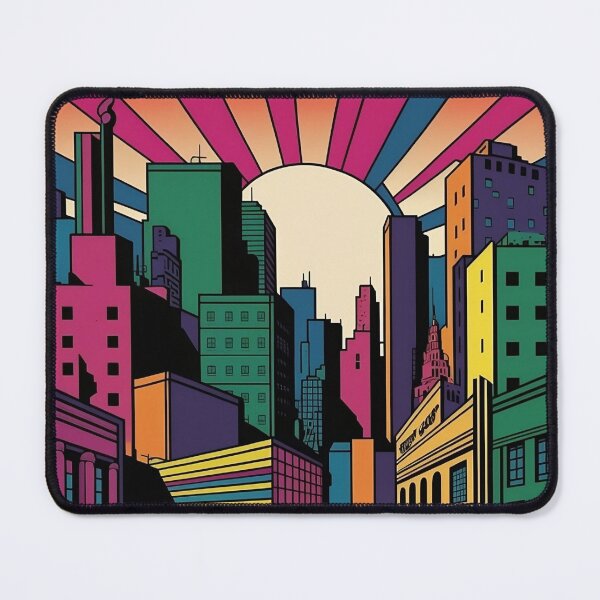 Item preview, Pop art city landscape cartoon designed and sold by VeronicArt85.