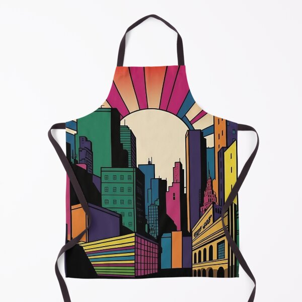 Item preview, Pop art city landscape cartoon designed and sold by VeronicArt85.